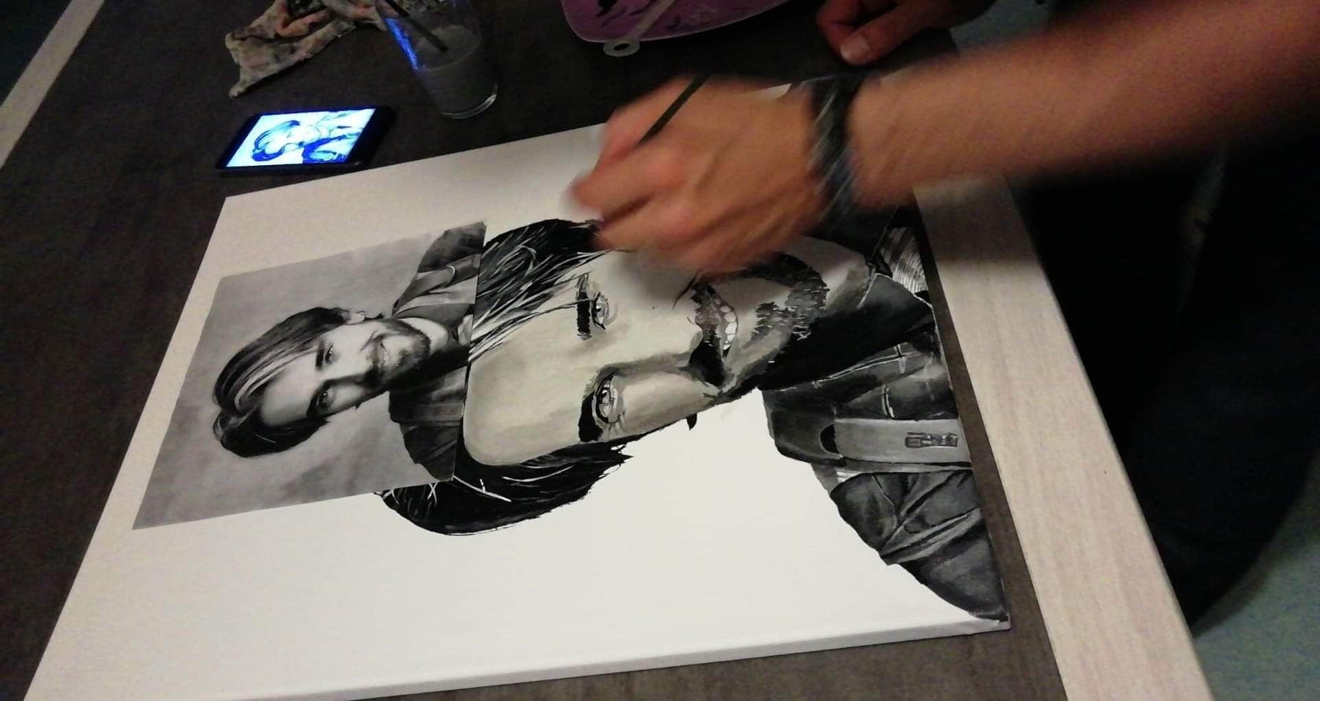 Nicolas Bedu dans son atelier